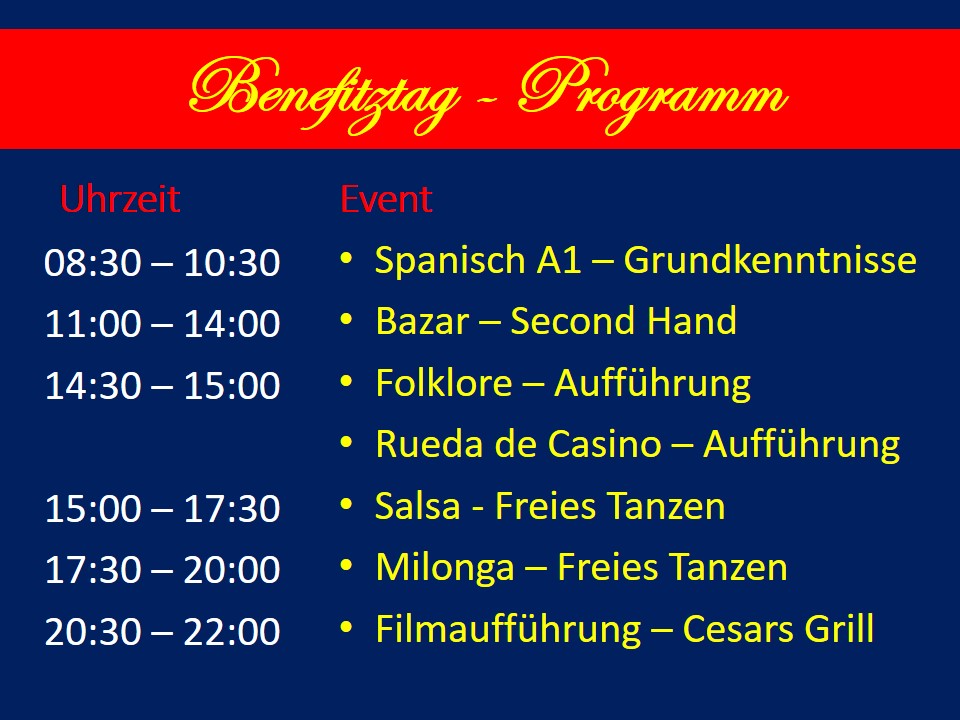 Programm Benefiztag